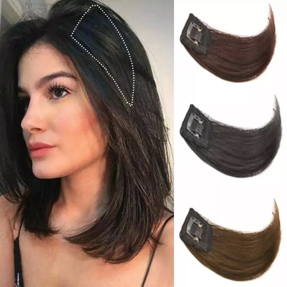 Clip On Hair Blonde Fluff or Bangs C-Shape Hair 2 Clips 1 Piece Lightest Blonde